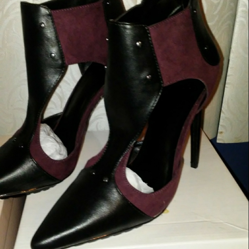 Sexy Black and Purple Booties